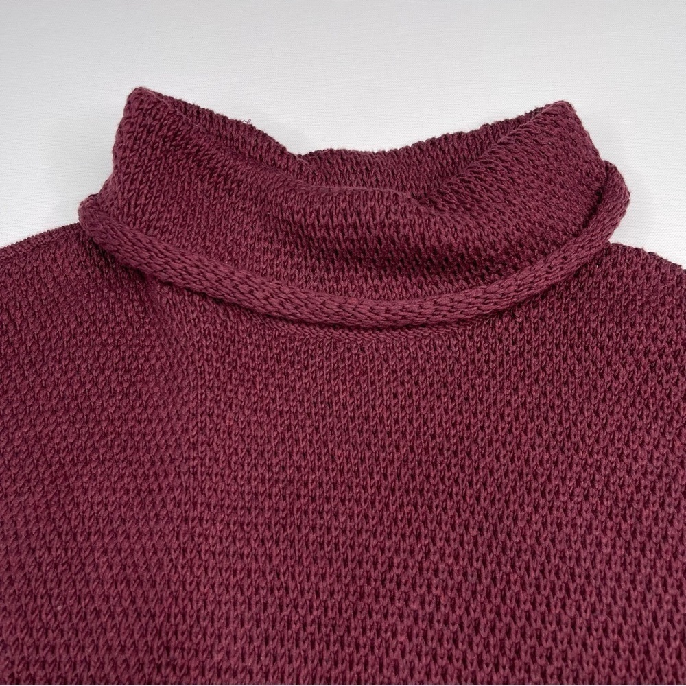 Athleta Sweater Turtleneck Breckenridge Maroon Chunky Knit Comfy Office Autumn - Picture 5 of 12